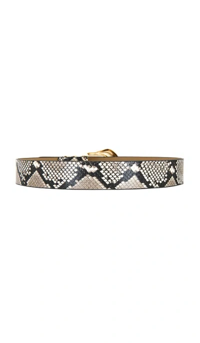 B-low The Belt Milan Python Print Leather Belt In Neutral