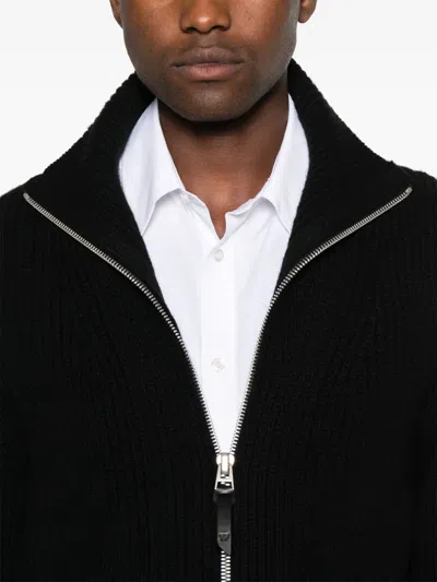 Tom Ford Slim-fit Ribbed Wool And Mohair-blend Zip-up Cardigan