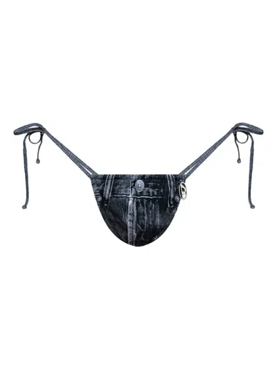Diesel Jodie Denim-print Triangle Bikini