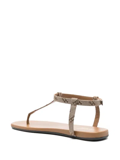 Herno Sandals In Monogram In Brown