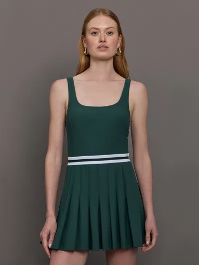 The Upside Peached Lucette Tennis Dress In Green In Multi