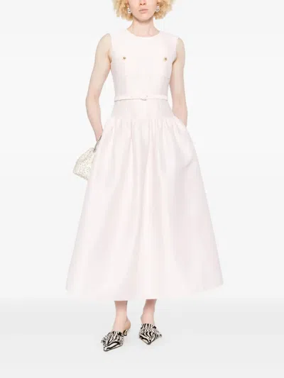 Self-portrait Taffeta Midi Dress In Pink