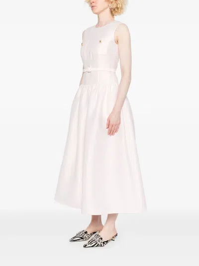 Self-portrait Taffeta Midi Dress In Pink