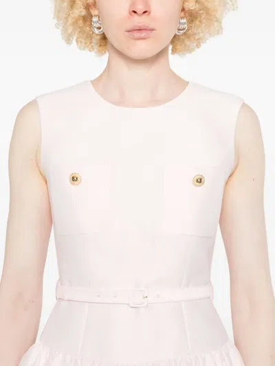 Self-portrait Taffeta Midi Dress In Pink