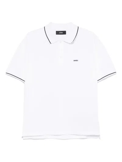 Amiri Cotton Polo Shirt In White