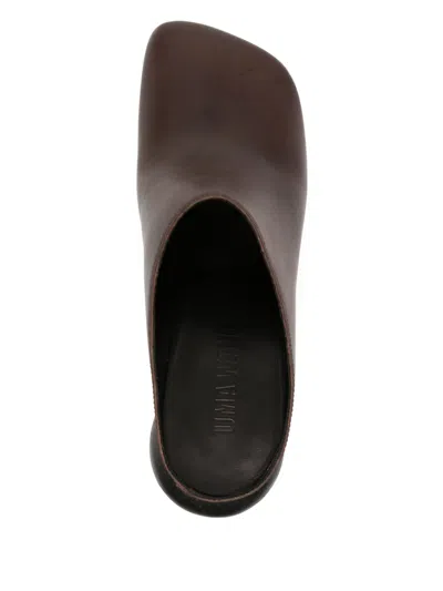 Uma Wang 75mm Stone Mules In Brown