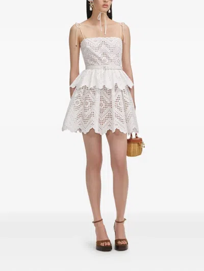 Self-portrait Cotton Broderie Mini Dress