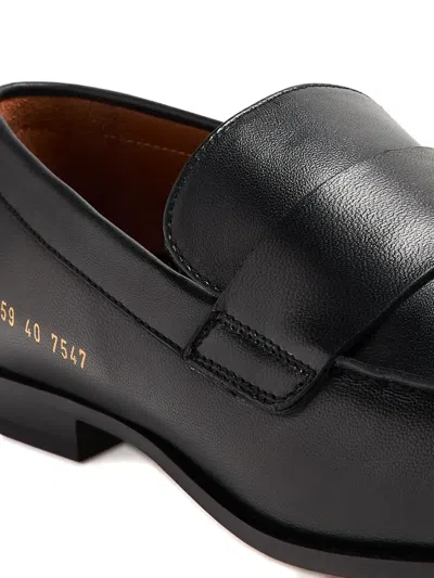 Common Projects Black Flat Loafers In Black
