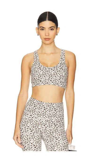 Varley Move Selma Printed Stretch-jersey Bra In Multi