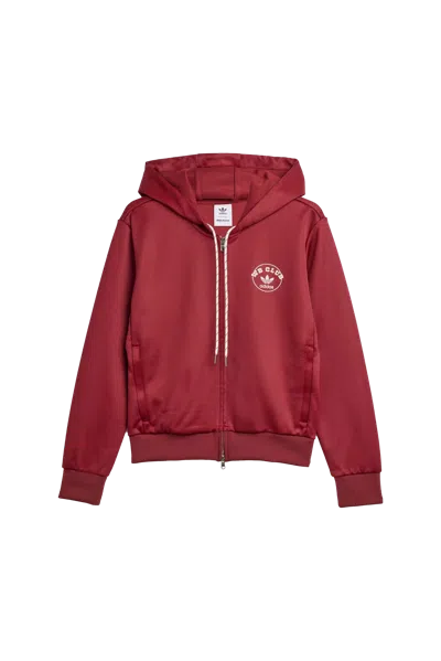 Adidas Originals Adidas By Wales Bonner Bordeaux Hooded Sweatshirt In Cotton Blend In Red