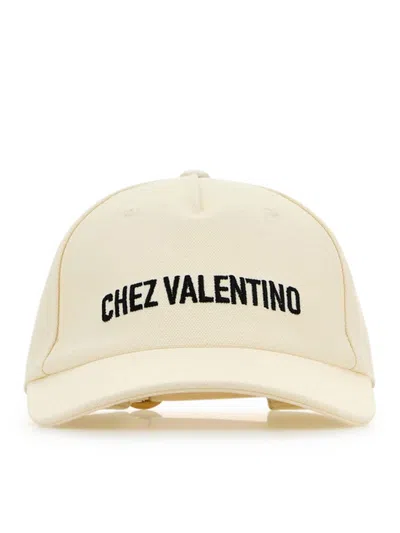 Valentino Garavani Cotton Baseball Cap In Neutral