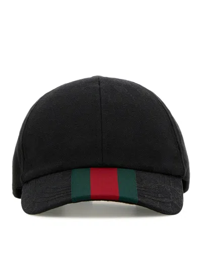 Gucci Men Original Gg Canvas Baseball Hat In Black