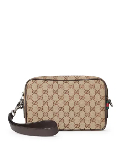 Gucci Gg Small Shoulder Strap Crossbody Bags Brown In Neutral