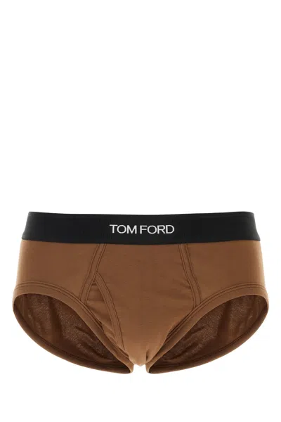 Tom Ford Brown Stretch Cotton Brief