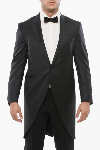Corneliani Virgin Wool Peak Lapel Cerimonia Tail-coat Blazer