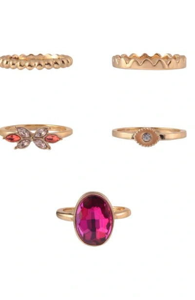 Laundry By Shelli Segal Set Of 5 Assorted Stackable Rings