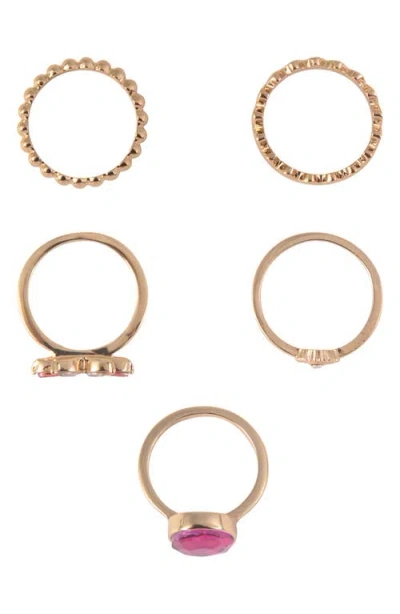Laundry By Shelli Segal Set Of 5 Assorted Stackable Rings