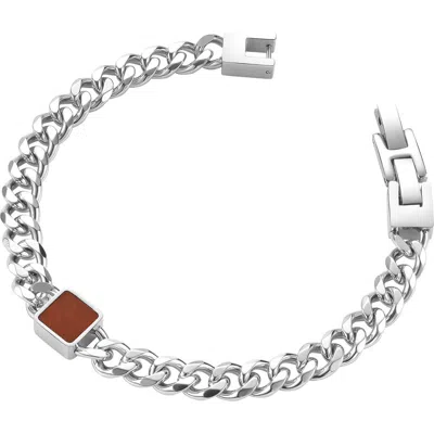 Geoffrey Beene Semiprecious Stone Curb Chain Bracelet