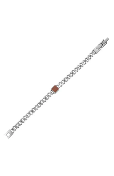 Geoffrey Beene Semiprecious Stone Curb Chain Bracelet