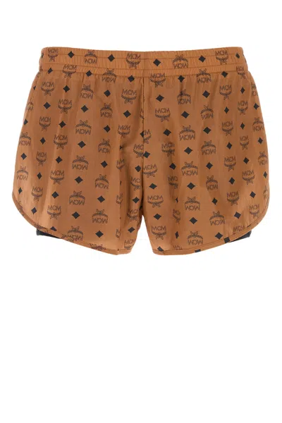Mcm All-over Patterned Nylon Shorts
