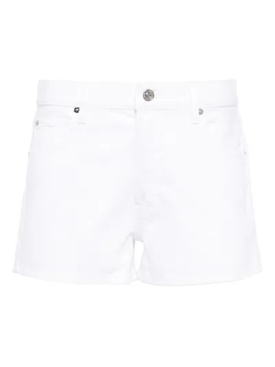 Frame Womens White The Hang Mid-rise Denim Shorts