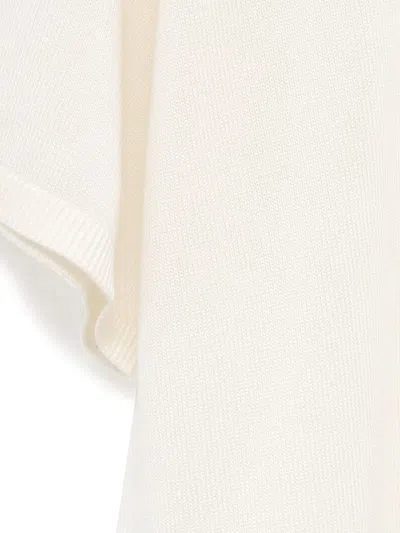 Totême Toteme Monogram Embroidered Curved T Shirt In White