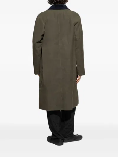 Apc Gaspard Corduroy Collar Coat With Side Pockets In Gray
