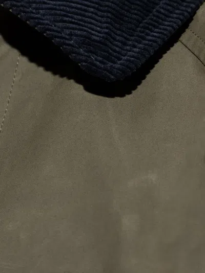 Apc Gaspard Corduroy Collar Coat With Side Pockets In Gray