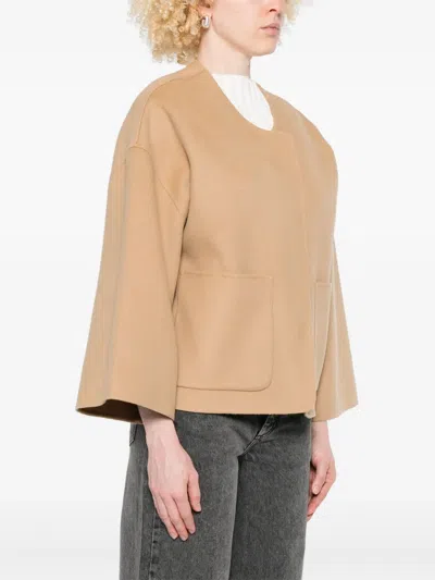 By Malene Birger Jacquie Wool Jacket In Sand