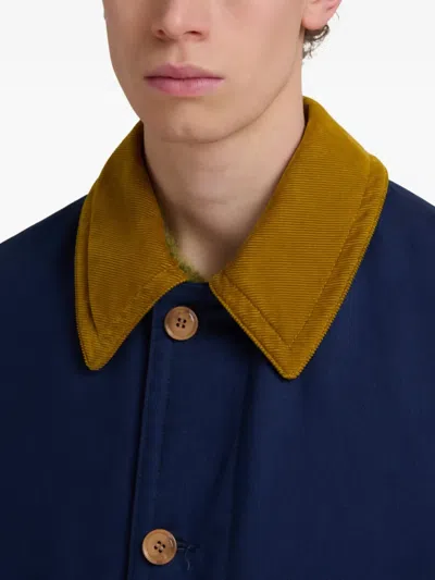 Marni Parka In Gabardine De Coton In Blue