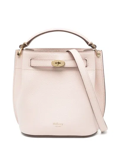 Mulberry Mini Islington Leather Bucket Bag In Blossom Pink