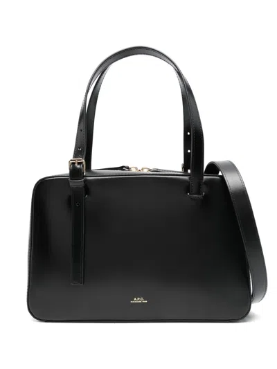 Apc A.p.c. Black Shoulder Bag With Versatile Carrying Options In Black