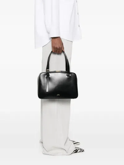 Apc A.p.c. Black Shoulder Bag With Versatile Carrying Options In Black