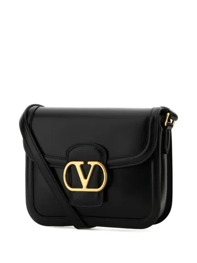 Valentino Borsa A Spalla 9to5 In Pelle Nera  Donna In Black