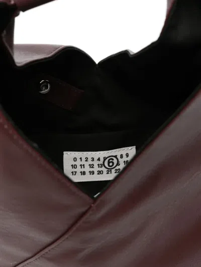 Mm6 Maison Margiela Mm6 By Maison Margiela Burgundy Small Japanese Handbag In Burgundy