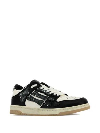 Amiri Men's Bandana Skeleton Top Low Sneakers In Black