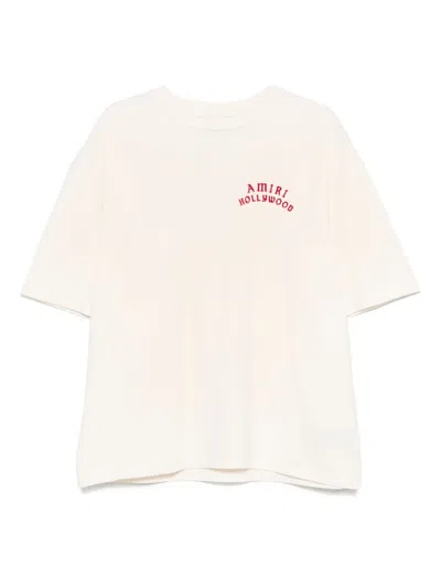 Amiri Hollywood Oversized T-shirt In Neutral