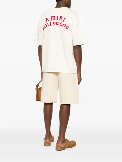 Amiri Hollywood Oversized T-shirt In Neutral