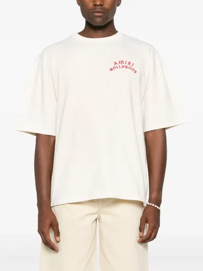 Amiri Hollywood Oversized T-shirt In Neutral
