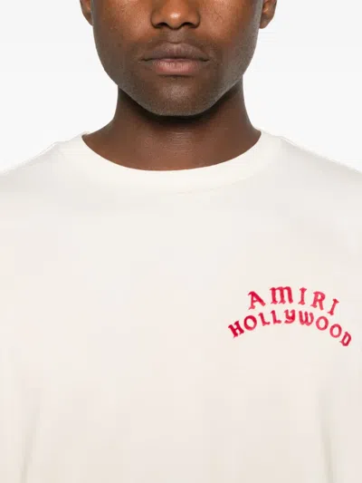 Amiri Hollywood Oversized T-shirt In Neutral