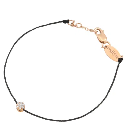 Redline Illusion Diamond String Bracelet In Black