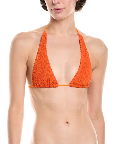 Bond-eye Swim Sofie Triangle Bikini Top In Orange