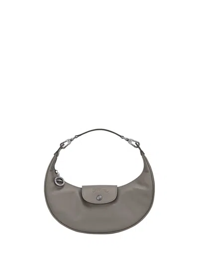Longchamp Le Pliage Xtra Round Leather Top Handle Bag In Gray
