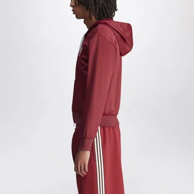 Adidas Originals Adidas By Wales Bonner Bordeaux Hooded Sweatshirt In Cotton Blend In Red