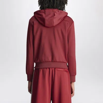 Adidas Originals Adidas By Wales Bonner Bordeaux Hooded Sweatshirt In Cotton Blend In Red