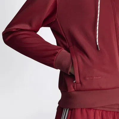 Adidas Originals Adidas By Wales Bonner Bordeaux Hooded Sweatshirt In Cotton Blend In Red