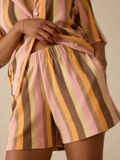 Faherty Cabana Towel Terry Short In Brown