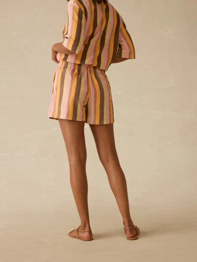 Faherty Cabana Towel Terry Short In Brown