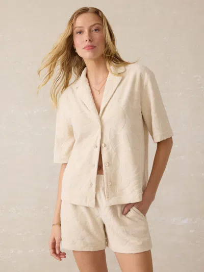 Faherty Cabana Towel Terry Camp Shirt