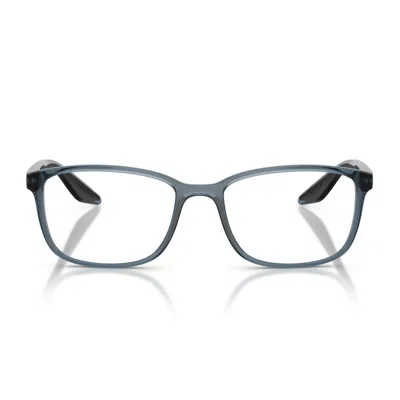 Prada Linea Rossa 55mm Pillow Optical Glasses In Gray